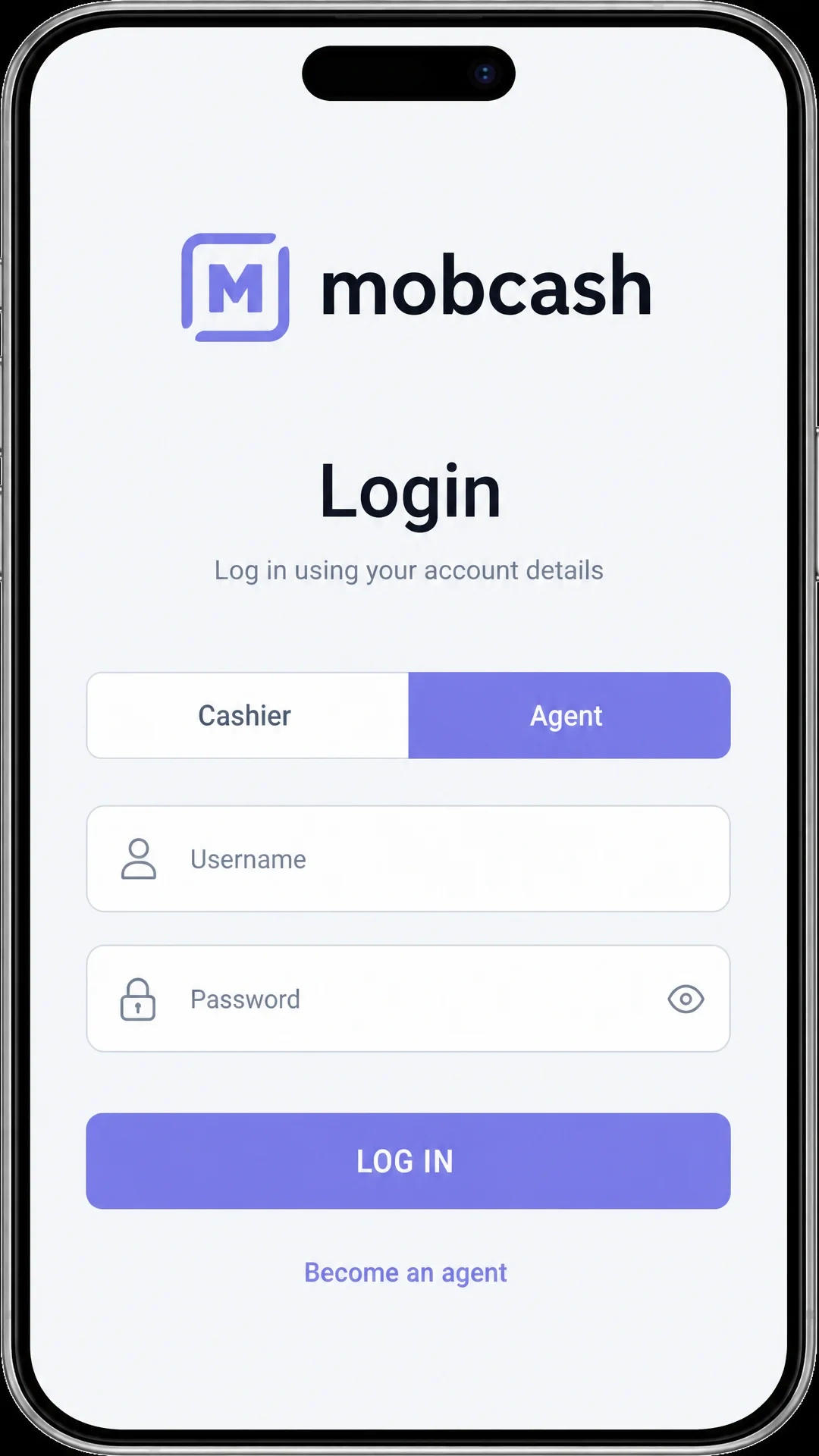 Acceso Seguro de Agente Mobcash